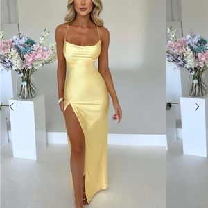 yellow maxi dress